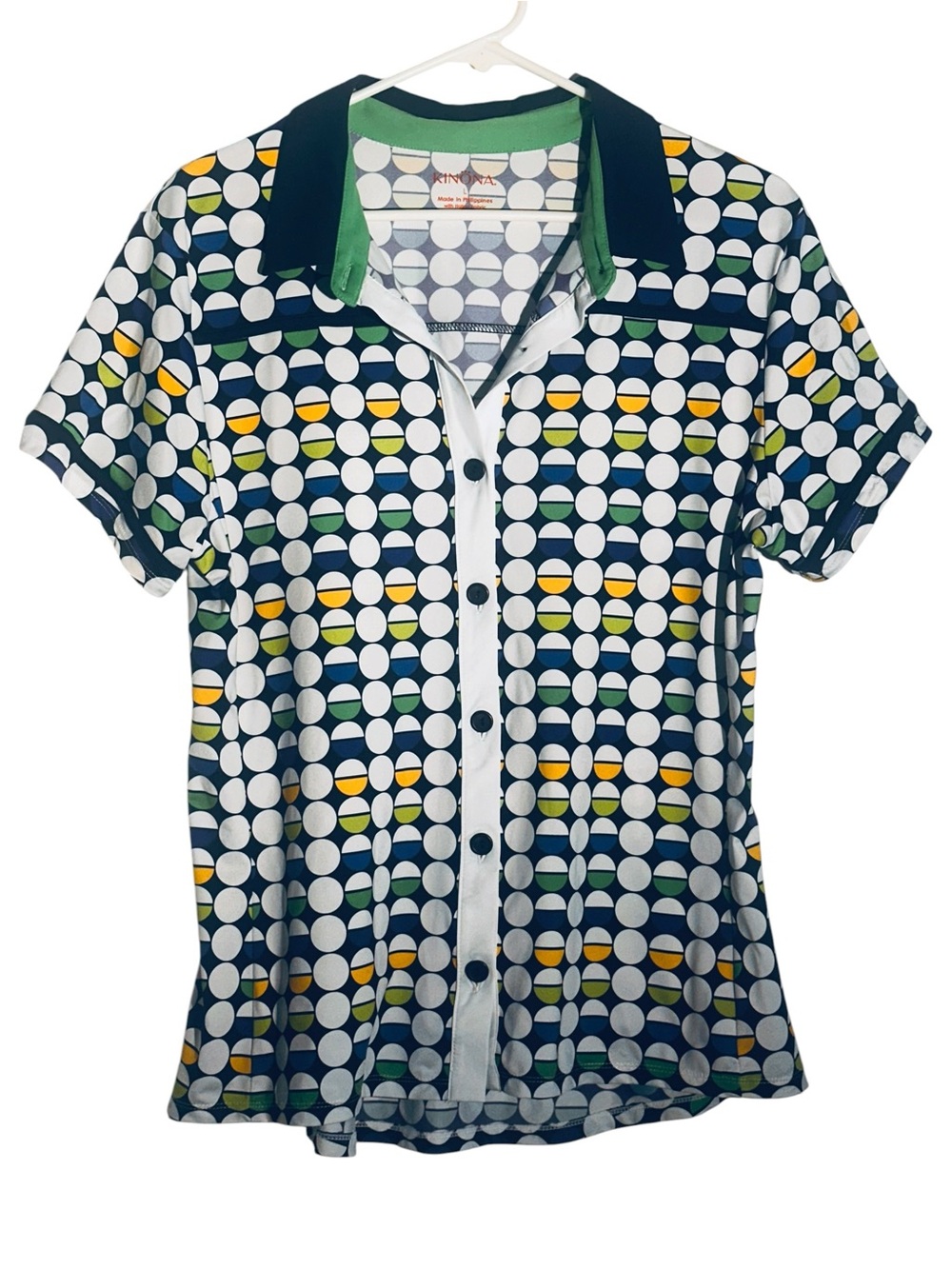 Kinona Button Front Golf Shirt Size Large 📦